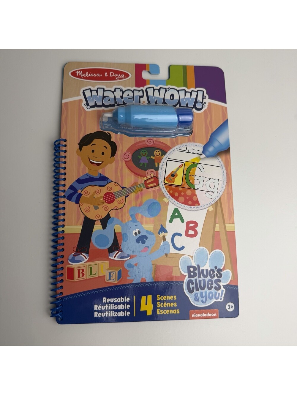 Melissa & Doug Blue’s Clues & You Water Wow Alphabet Reusable Activity Book New